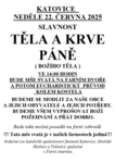 Plakát Boží Tělo 25 výška