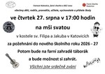Zahájení šk.r. 2026 -27.
